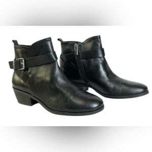 Vince Camuto Black Leather Ankle Booties